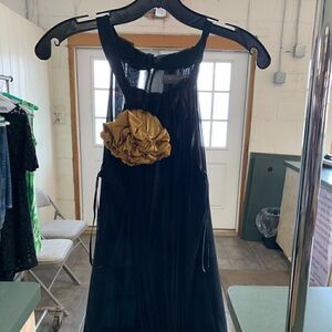 MM couture by miss me blouse black/gold flower s